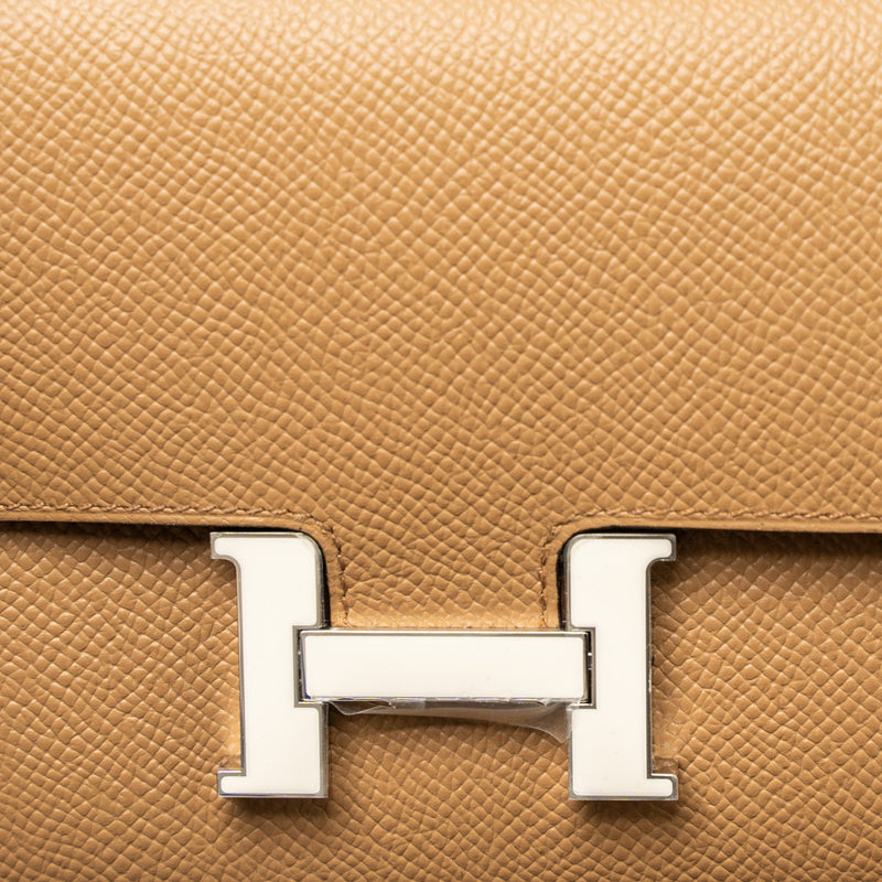 Hermes Constance To Go Epsom Chai/Nata Laque Hardware Stamp U