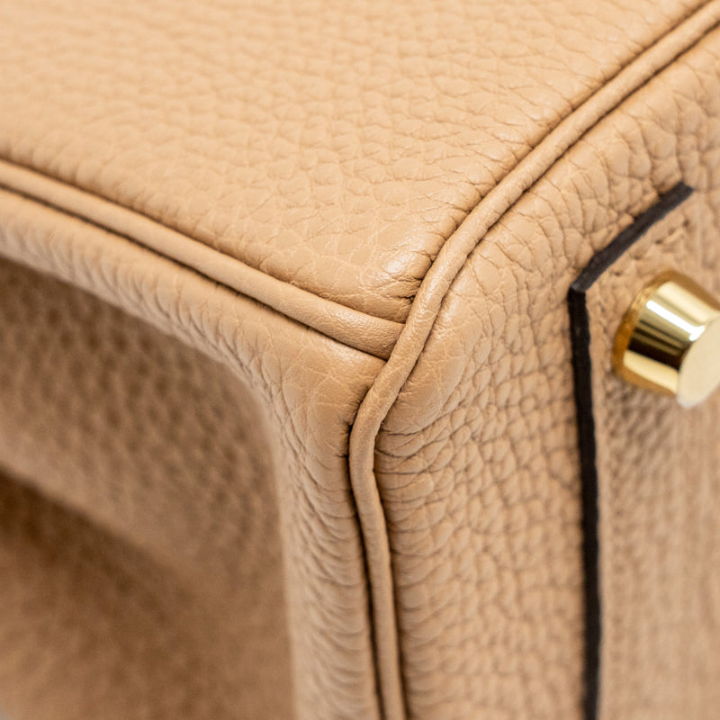 HERMES Birkin 25 Togo 0M Chai GHW Stamp U