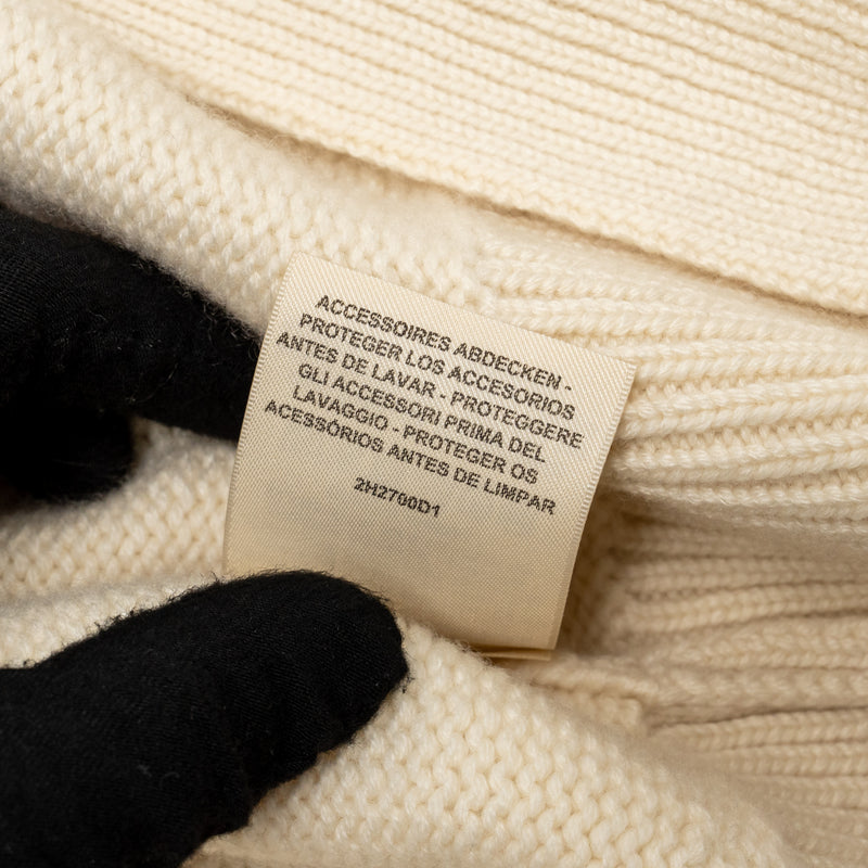 Hermes Size 34 One Button Cardigan Cashmere Off-White