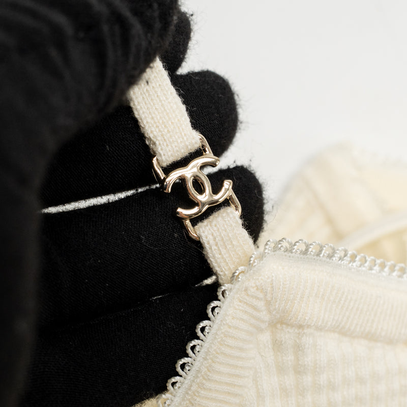 Chanel Size 36 Knit Tank Dress Cotton/Polyamide White