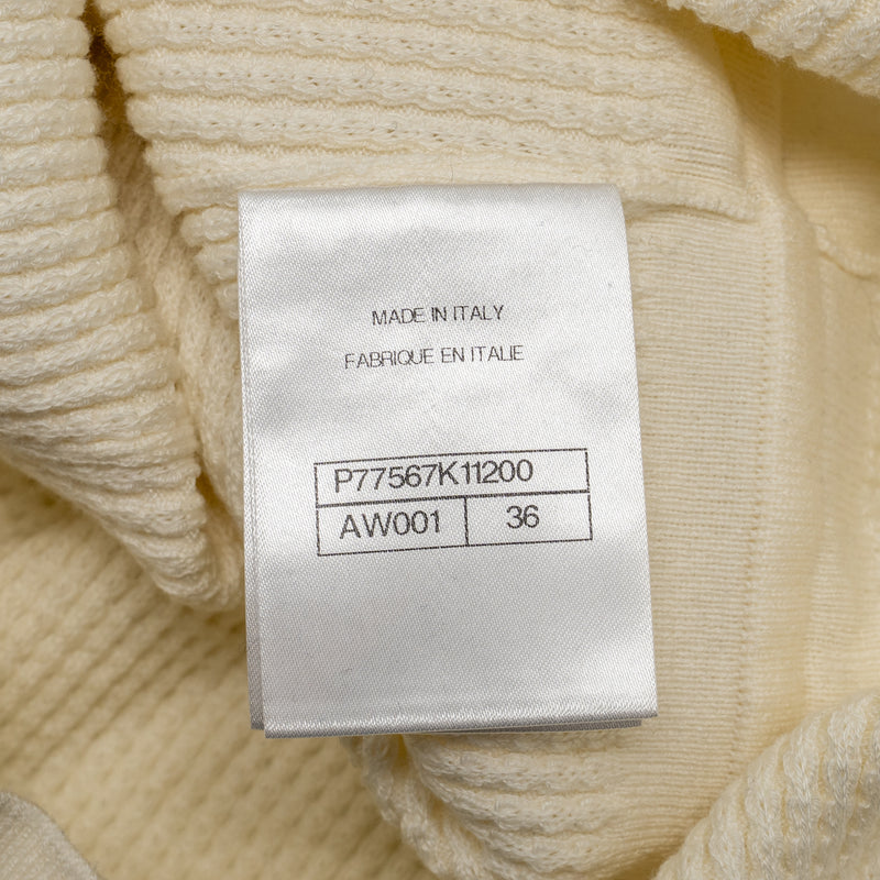 Chanel Size 36 Knit Tank Dress Cotton/Polyamide White