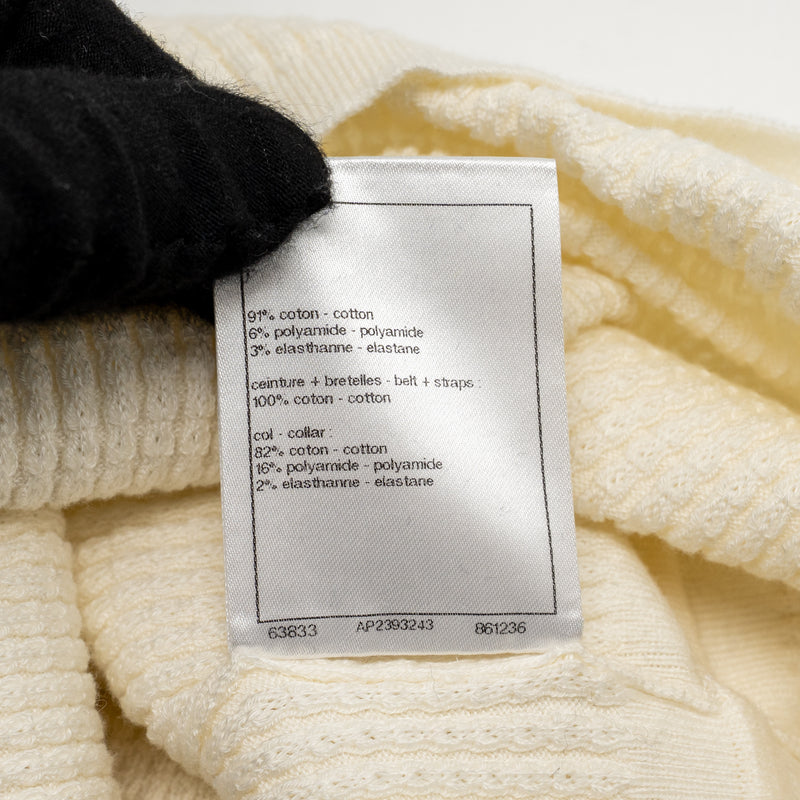 Chanel Size 36 Knit Tank Dress Cotton/Polyamide White