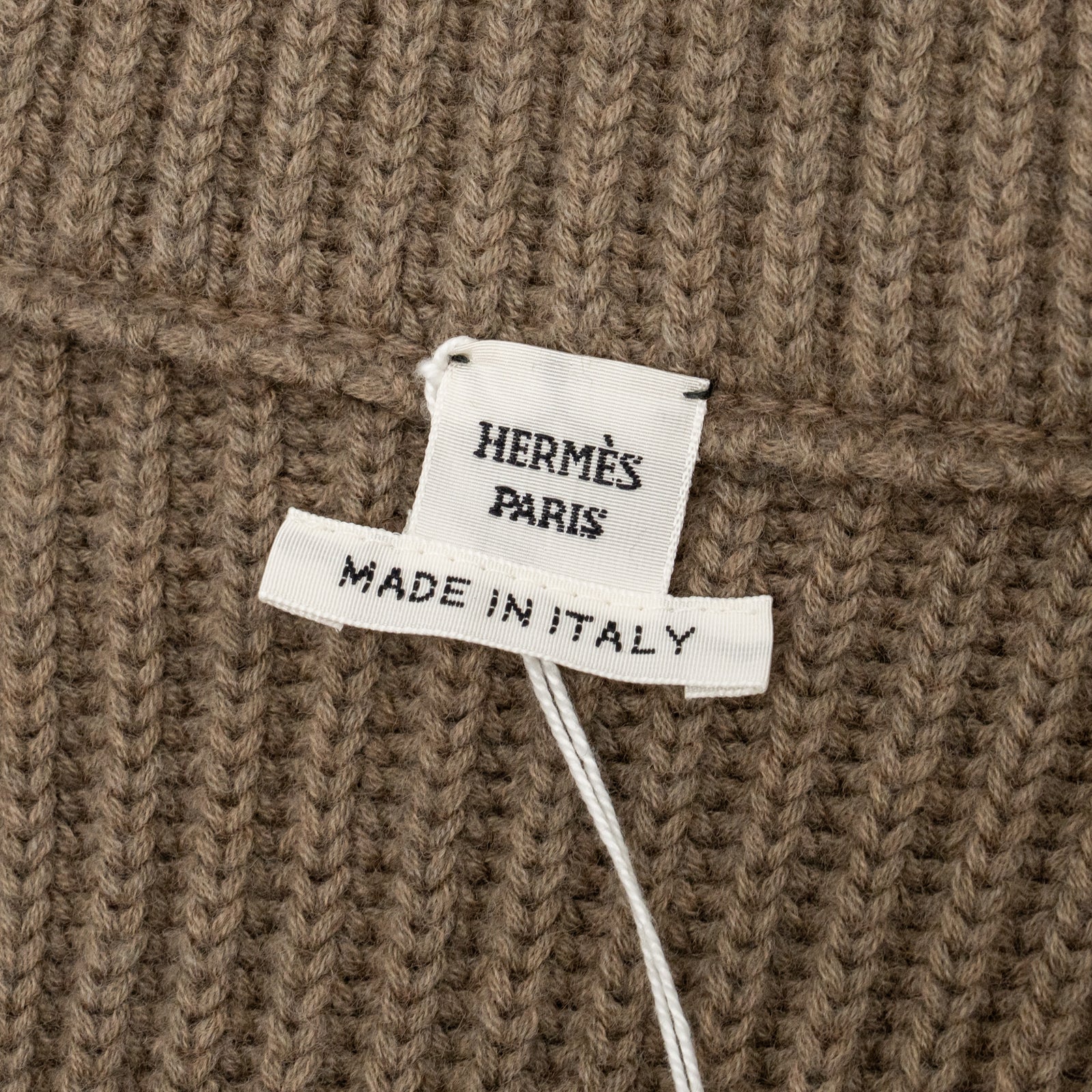 Hermes Size 36 Wool Knit Jacket Virgin Wool/Polyamide Gris/Etoupe