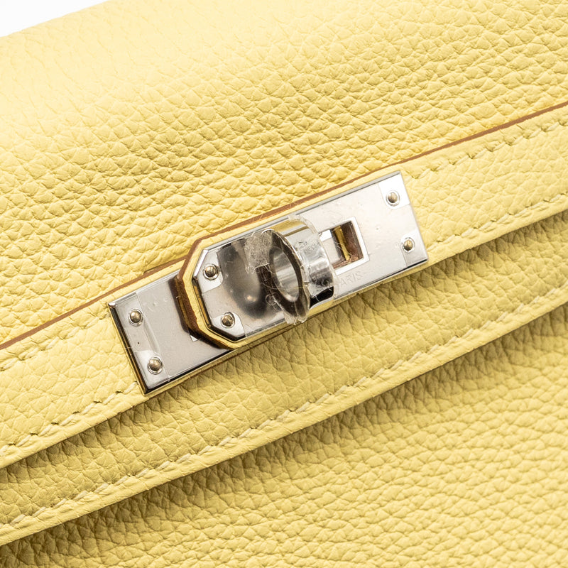 Hermes Kelly 25 Togo 1Z Jaune Poussin SHW Stamp B