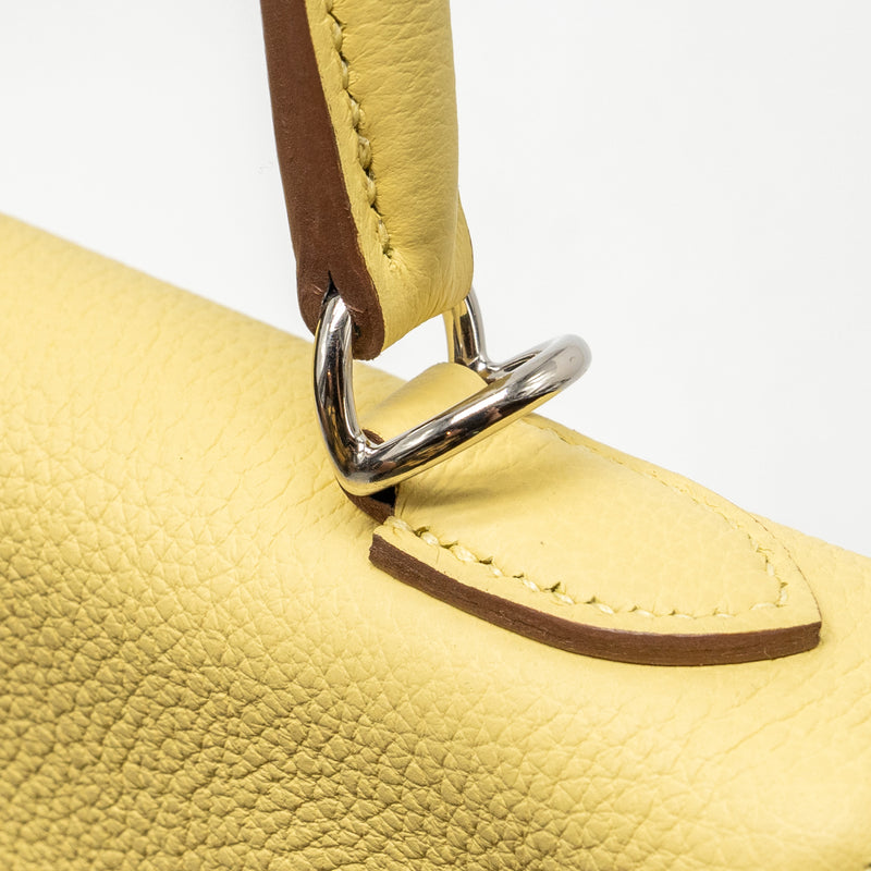 Hermes Kelly 25 Togo 1Z Jaune Poussin SHW Stamp B