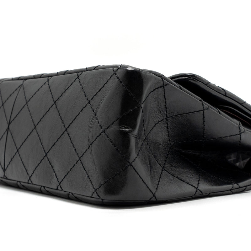 Chanel Large 2.55 Reissue Flap Bag Aged Calfskin Black Ruthenium Hardware