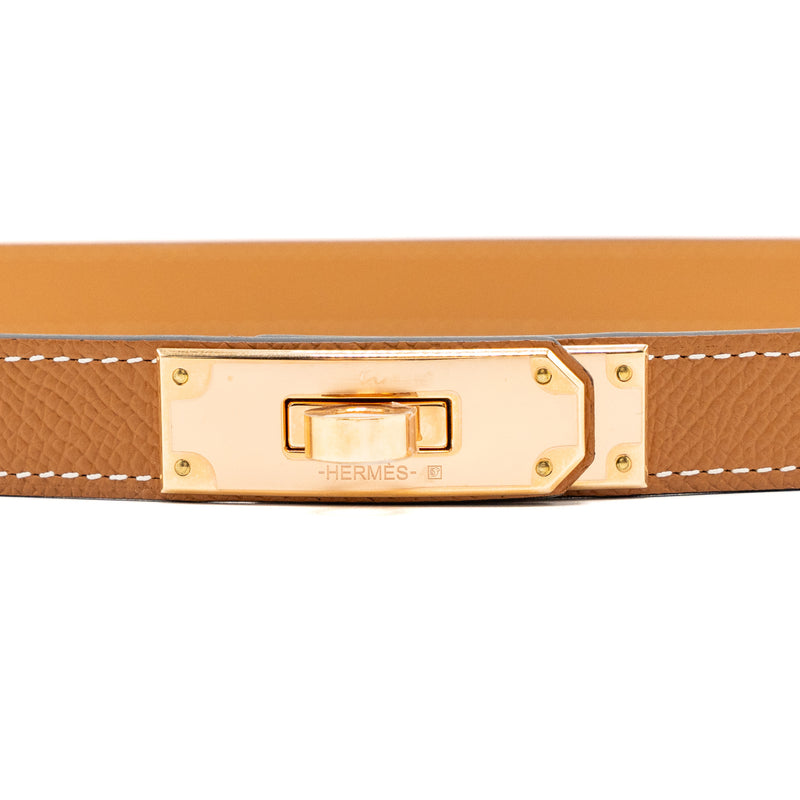 Hermes Classic Kelly belt Epsom gold with RGHW stamp B