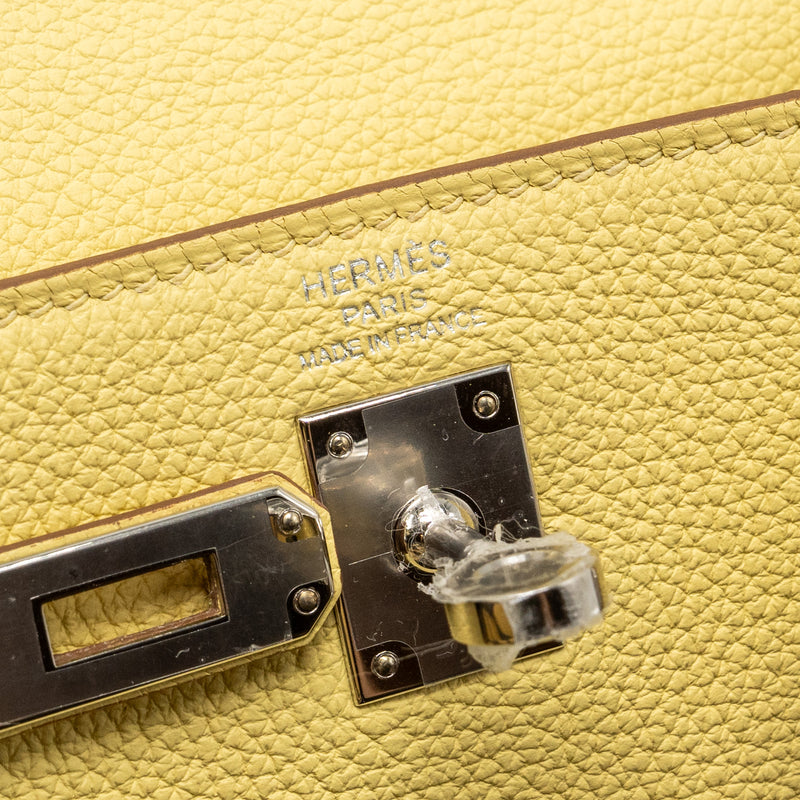 Hermes Kelly 25 Togo 1Z Jaune Poussin SHW Stamp B