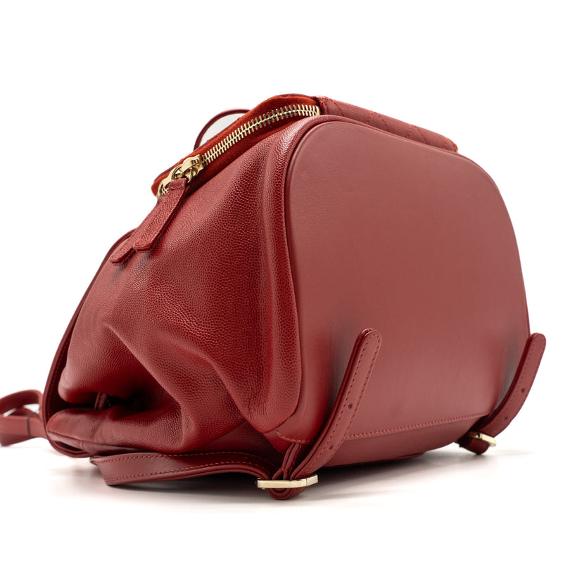 Chanel affinity backpack caviar red GHW