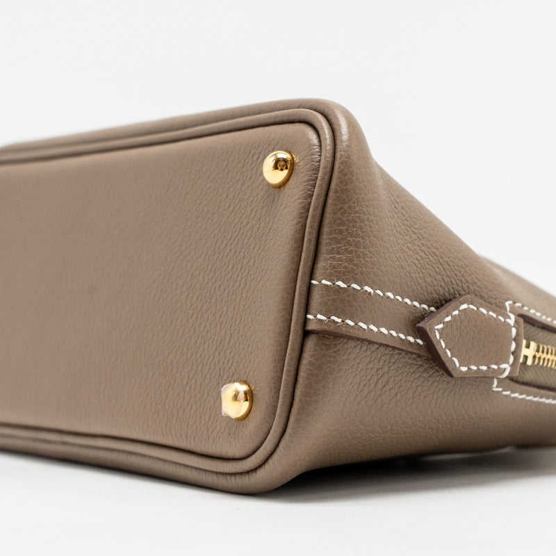 Hermes Mini Bolide Evercolor Etoupe GHW Stamp W