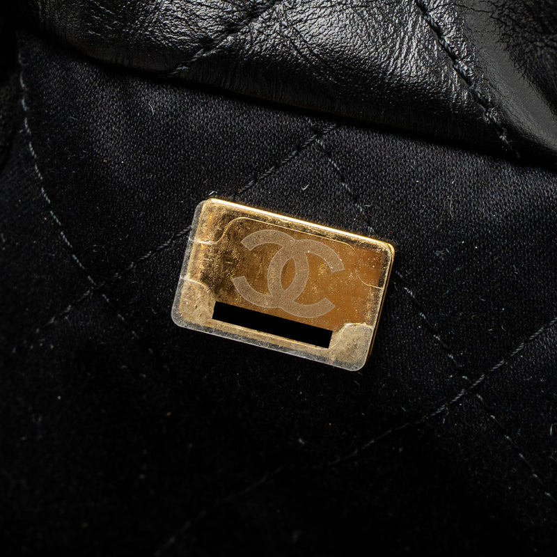 Chanel Large 22 Bag Shiny Calfskin Black GHW (Microchip)