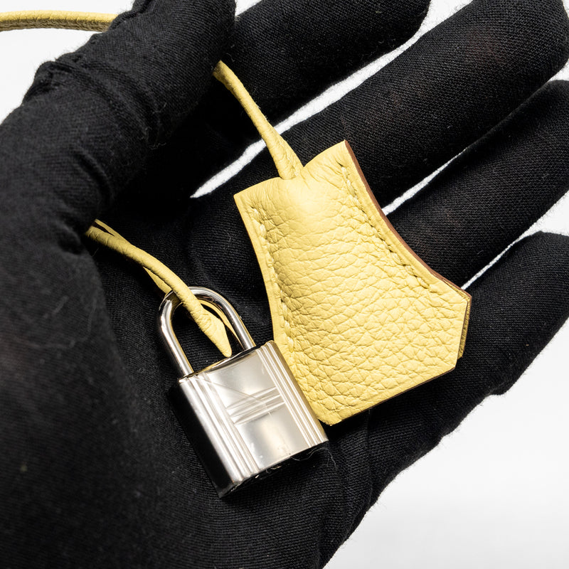 Hermes Kelly 25 Togo 1Z Jaune Poussin SHW Stamp B