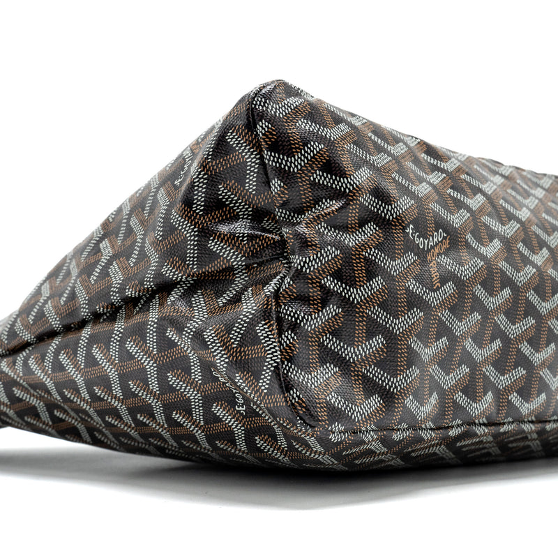 Goyard Boheme Hobo Bag Goyardline Canvas/Calfskin Black SHW