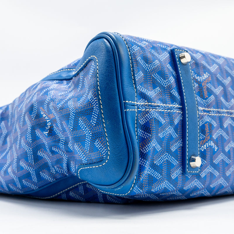 Goyard Voltaire smile tote Goyardine Canvas /calfskin blue/multicolour SHW