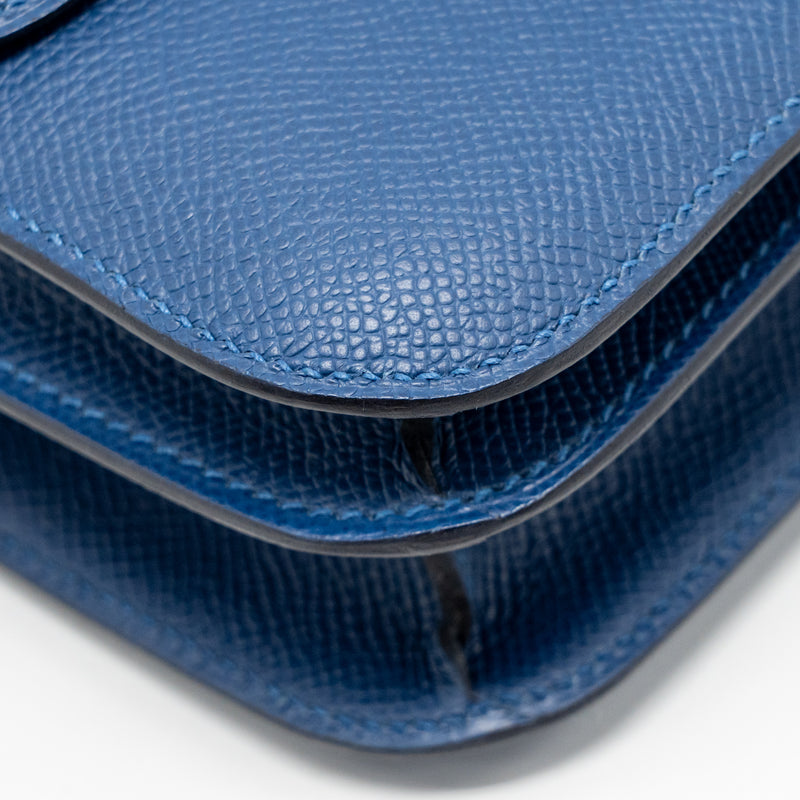 Hermes Mini Constance Epsom P5 Bleu Tie SHW Stamp K