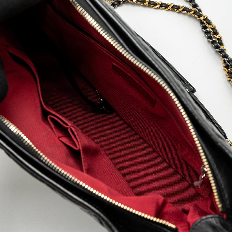 Chanel Large Gabrielle Hobo Bag Aged Calfskin Black Multicolour Hardware