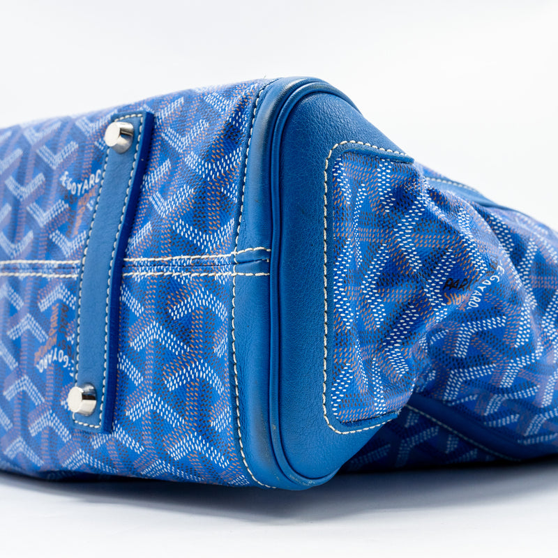 Goyard Voltaire smile tote Goyardine Canvas /calfskin blue/multicolour SHW