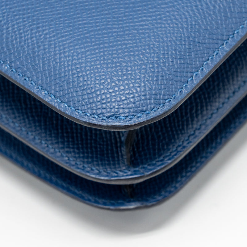 Hermes Mini Constance Epsom P5 Bleu Tie SHW Stamp K