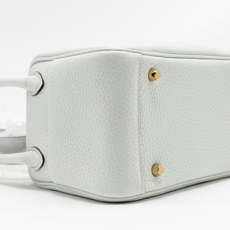 Hermes Mini Lindy II Clemence Gris Platine GHW Stamp K