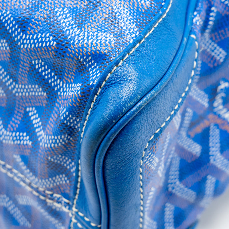 Goyard Voltaire smile tote Goyardine Canvas /calfskin blue/multicolour SHW