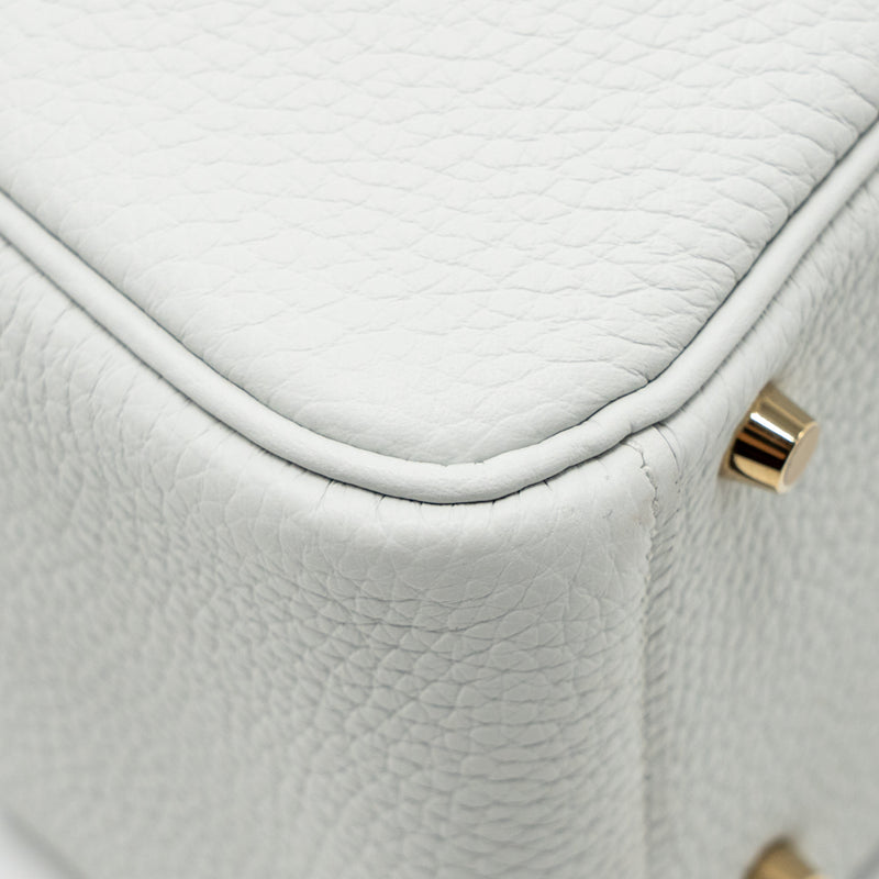Hermes Mini Lindy II Clemence Gris Platine GHW Stamp K