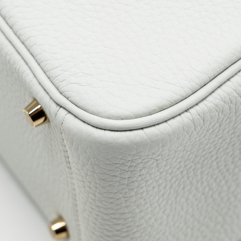 Hermes Mini Lindy II Clemence Gris Platine GHW Stamp K