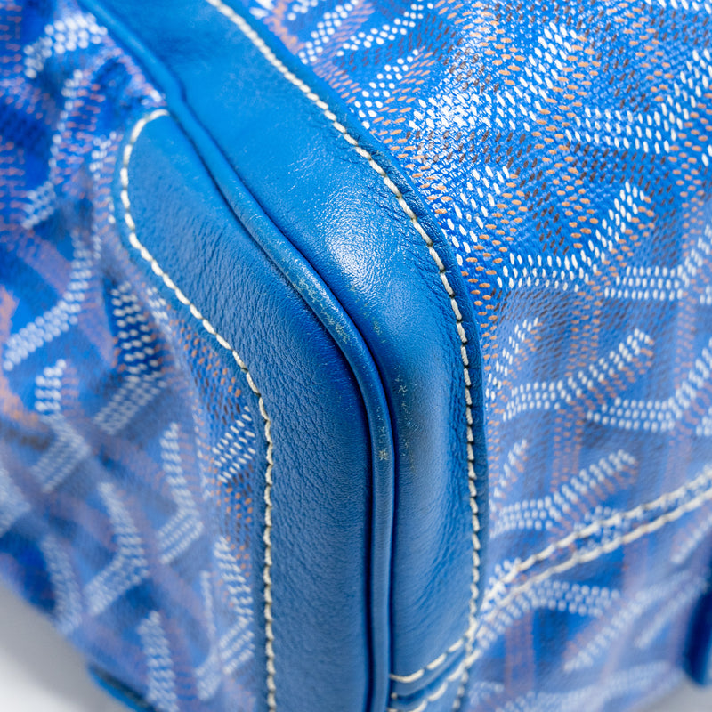 Goyard Voltaire smile tote Goyardine Canvas /calfskin blue/multicolour SHW