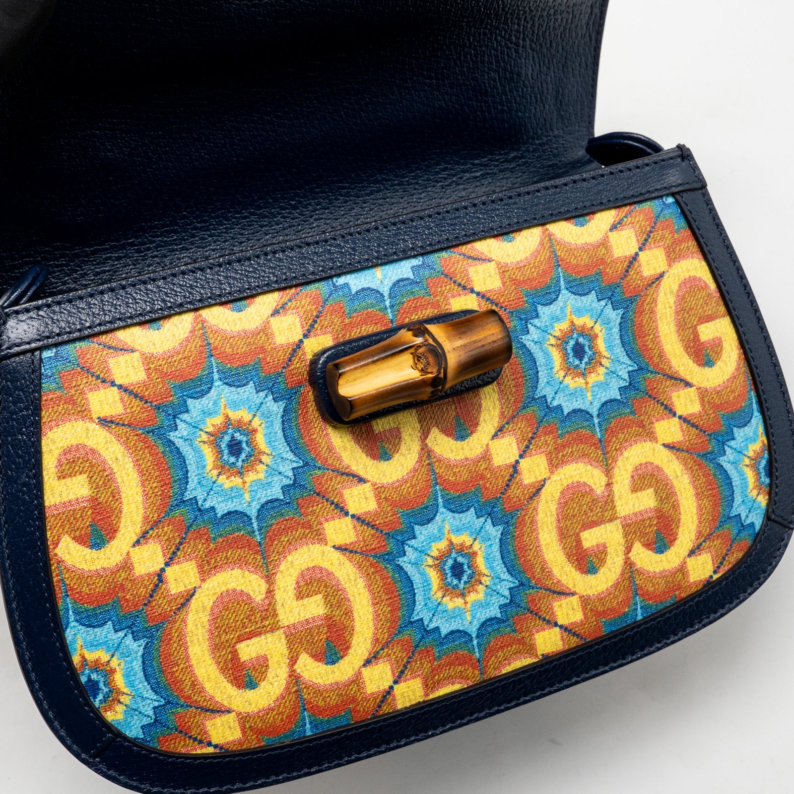 Gucci Medium Bamboo 1947 Top Handle Bag 100th Anniversary Kaleidoscope