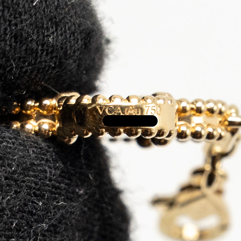 Van Cleef & Arpels Vintage Alhambra 5-Motif Bracelet Yellow Gold, Onyx