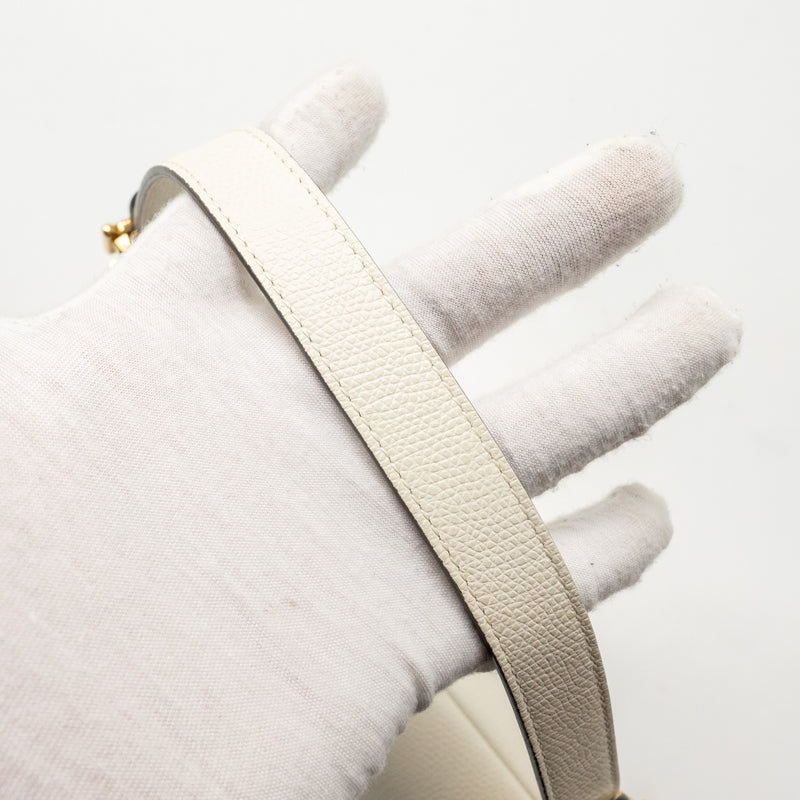 DIOR Medium Saddle Bag Calfskin White GHW
