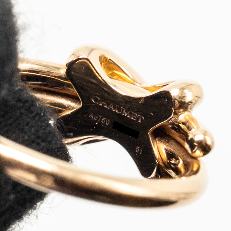 Chaumet Size 51 Jeux De Liens Ring Rose Gold, Diamonds