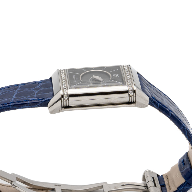 Jaeger Lecoultre Reverso Classic Steel Ladies Watch with Diamonds Q2578420