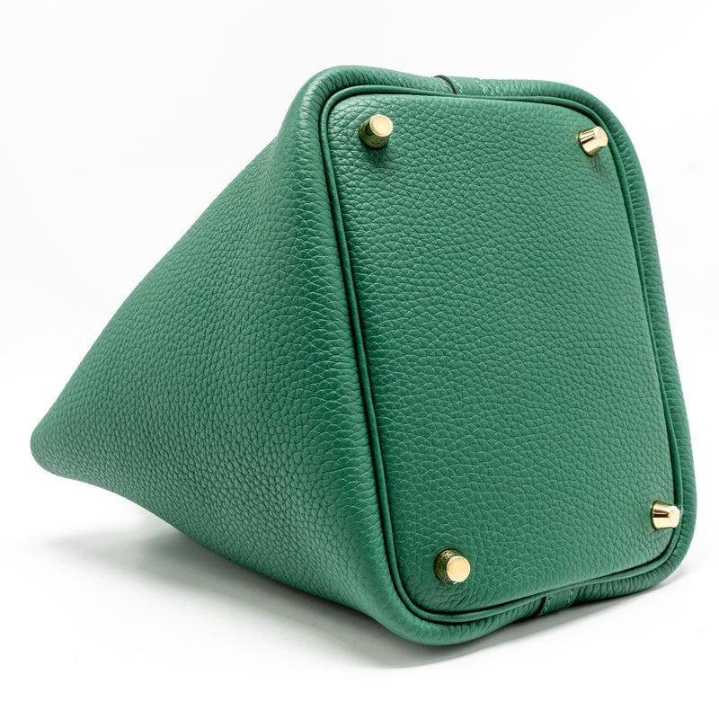 Hermes Picotin 18 Lock Bag Clemence Vert Moyen GHW Stamp K