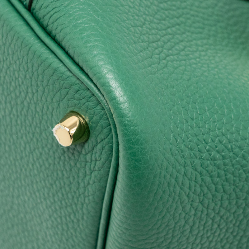 Hermes Picotin 18 Lock Bag Clemence Vert Moyen GHW Stamp K