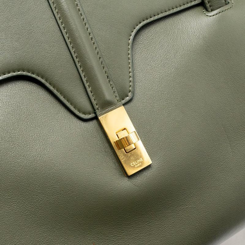Celine Large Soft 16 Bag Smooth Calfskin Dark Green GHW