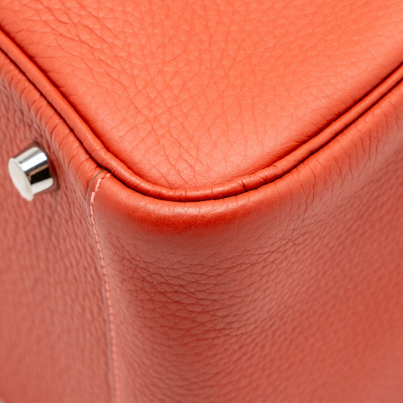 Hermes Lindy 30 Clemence AN Sanguine/Rose Jaipur SHW Stamp Square R