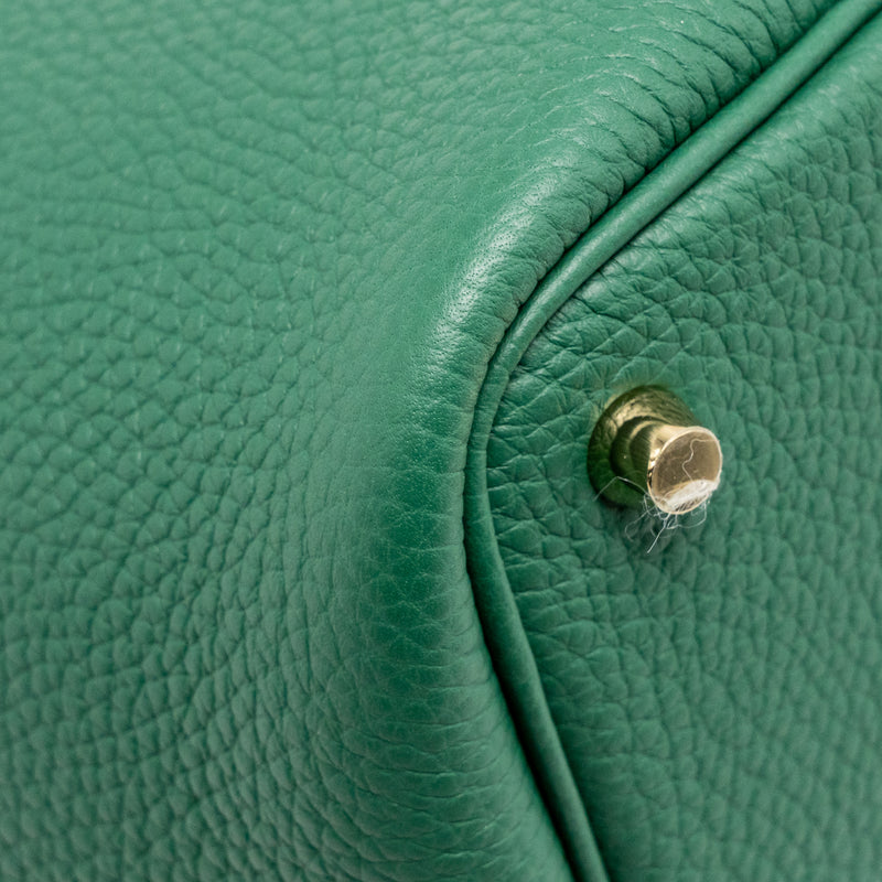 Hermes Picotin 18 Lock Bag Clemence Vert Moyen GHW Stamp K
