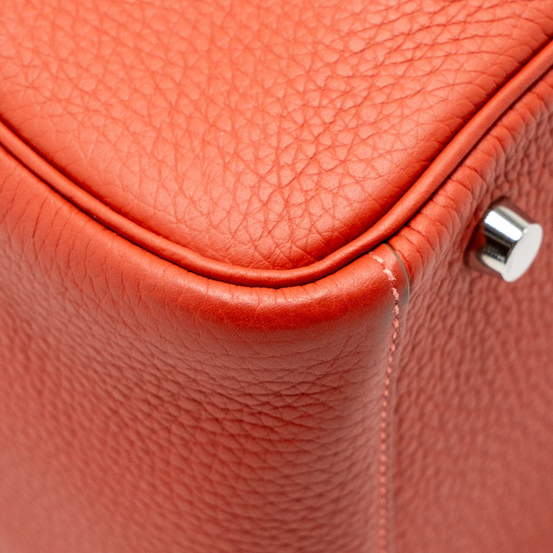 Hermes Lindy 30 Clemence AN Sanguine/Rose Jaipur SHW Stamp Square R
