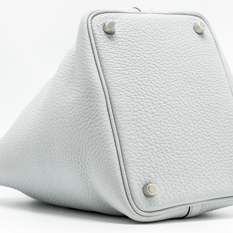 Hermes Picotin 18 Lock Bag Clemence Blue Pale SHW Stamp B