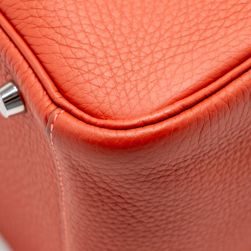 Hermes Lindy 30 Clemence AN Sanguine/Rose Jaipur SHW Stamp Square R