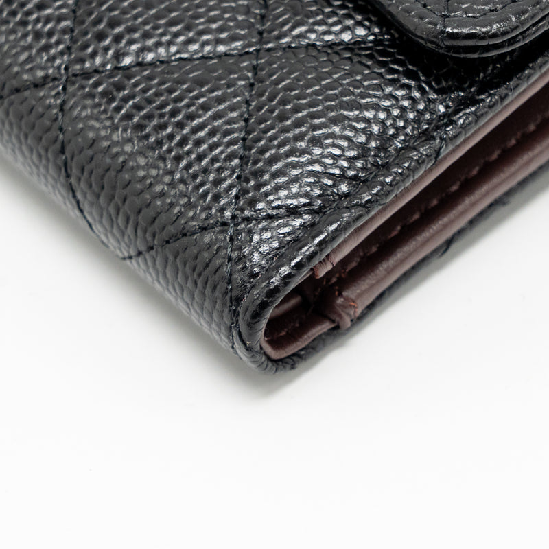 Chanel Classic Flap Wallet Caviar Black SHW (Microchip)
