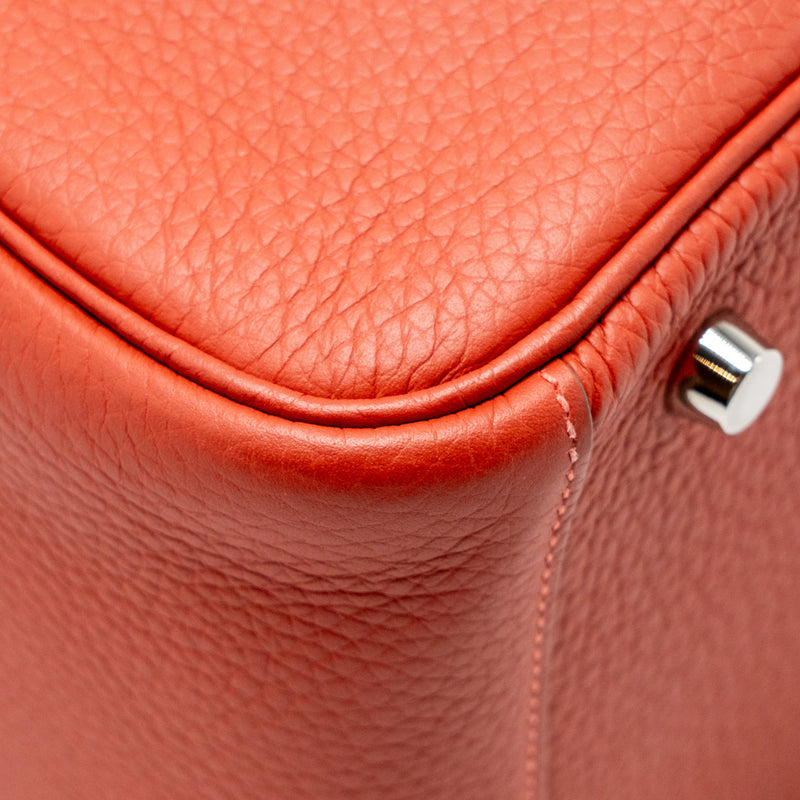 Hermes Lindy 30 Clemence AN Sanguine/Rose Jaipur SHW Stamp Square R