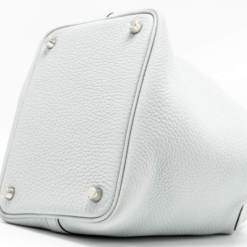 Hermes Picotin 18 Lock Bag Clemence Blue Pale SHW Stamp B