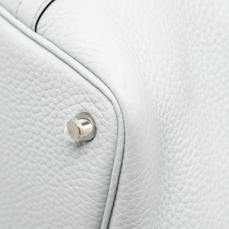 Hermes Picotin 18 Lock Bag Clemence Blue Pale SHW Stamp B
