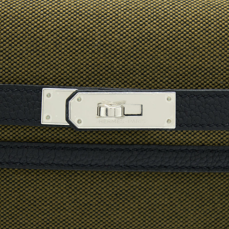 Hermes Pochette Kelly Depeches Canvas And Leather Multicolour SHW Stamp Z