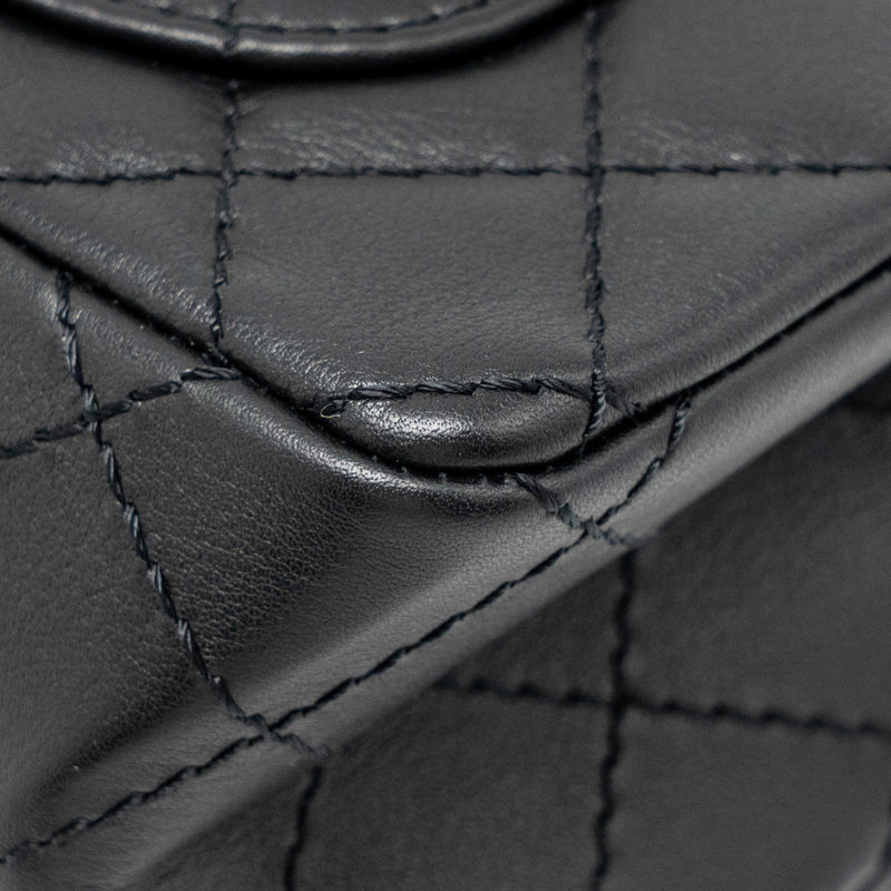 Chanel MINI 2.55 reissue aged calfskin black SHW (Microchip)