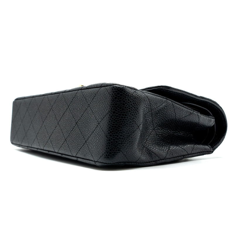 Chanel Medium classic double flap bag caviar black ghw