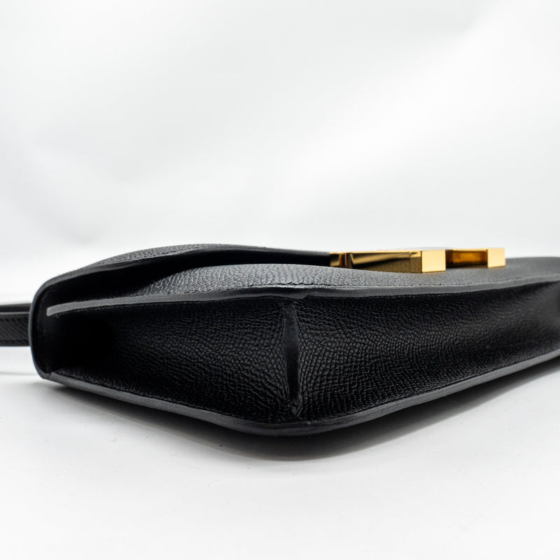Hermes Constance Elan Epsom Black GHW Stamp W
