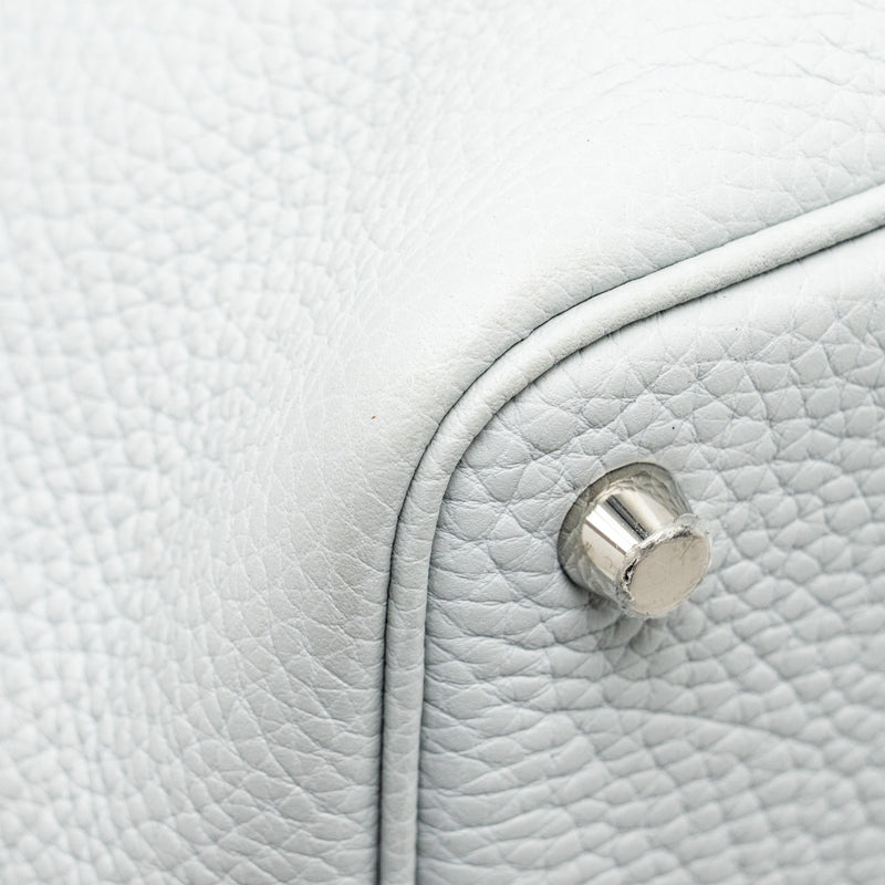Hermes Picotin 18 Lock Bag Clemence Blue Pale SHW Stamp B