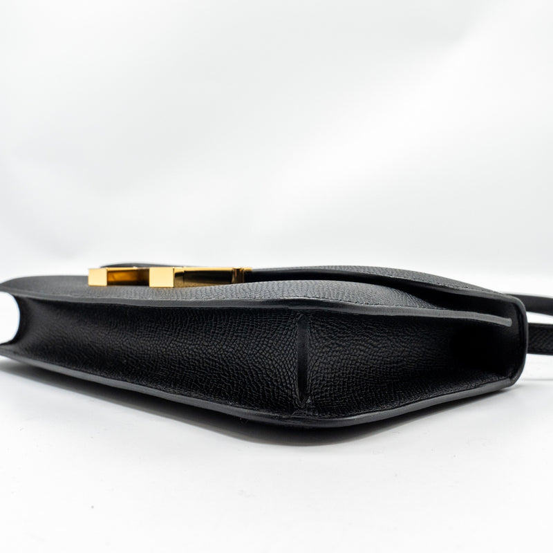 Hermes Constance Elan Epsom Black GHW Stamp W